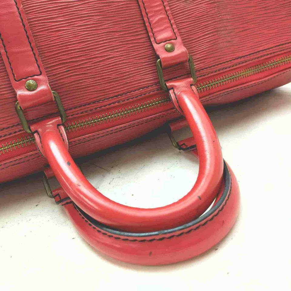 Louis Vuitton Red Epi Leather Keepall Boston Duffle PM 861500 7