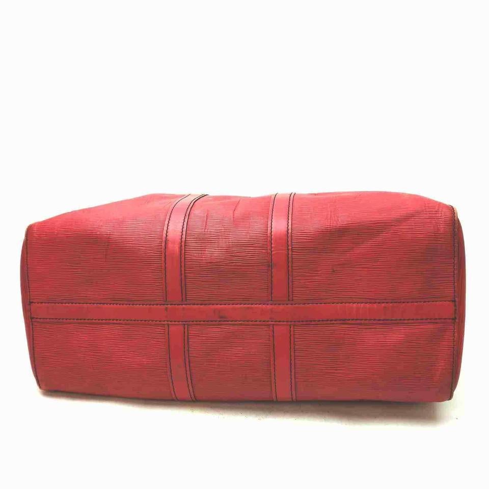 Louis Vuitton Red Epi Leather Keepall Boston Duffle PM 861500 3