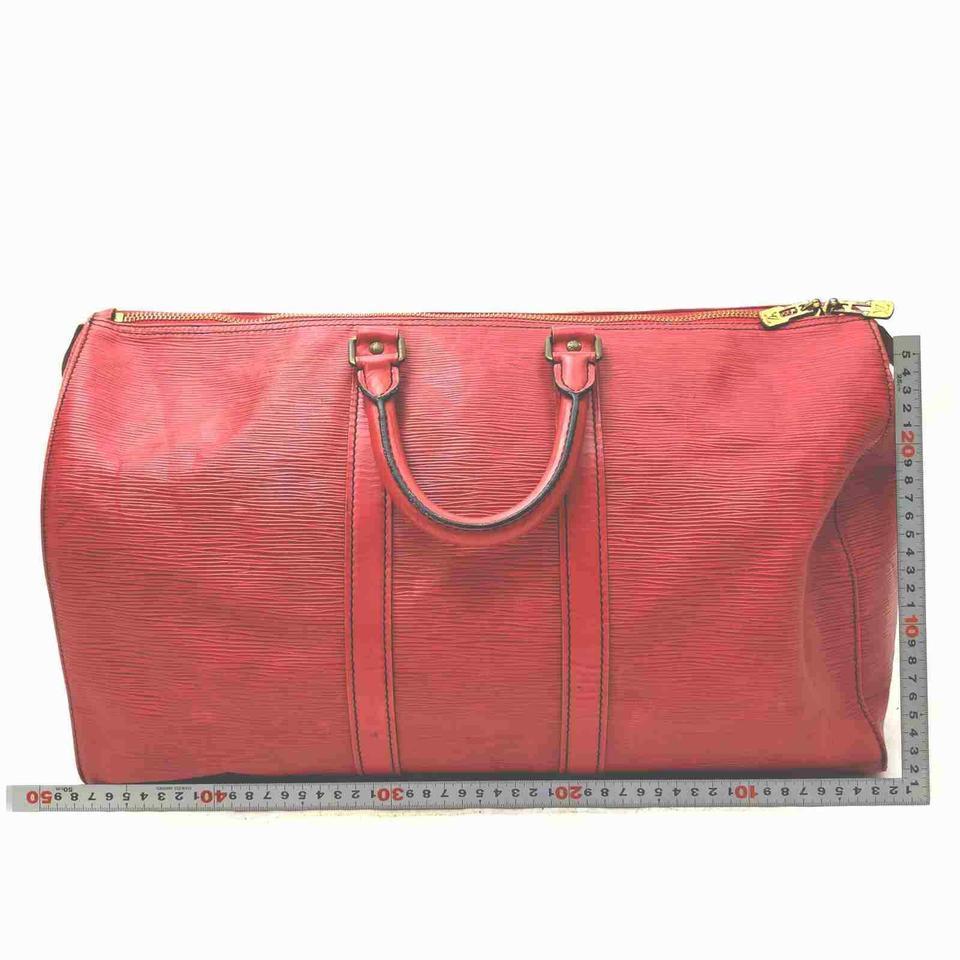 Louis Vuitton Red Epi Leather Keepall Boston Duffle PM 861500 5