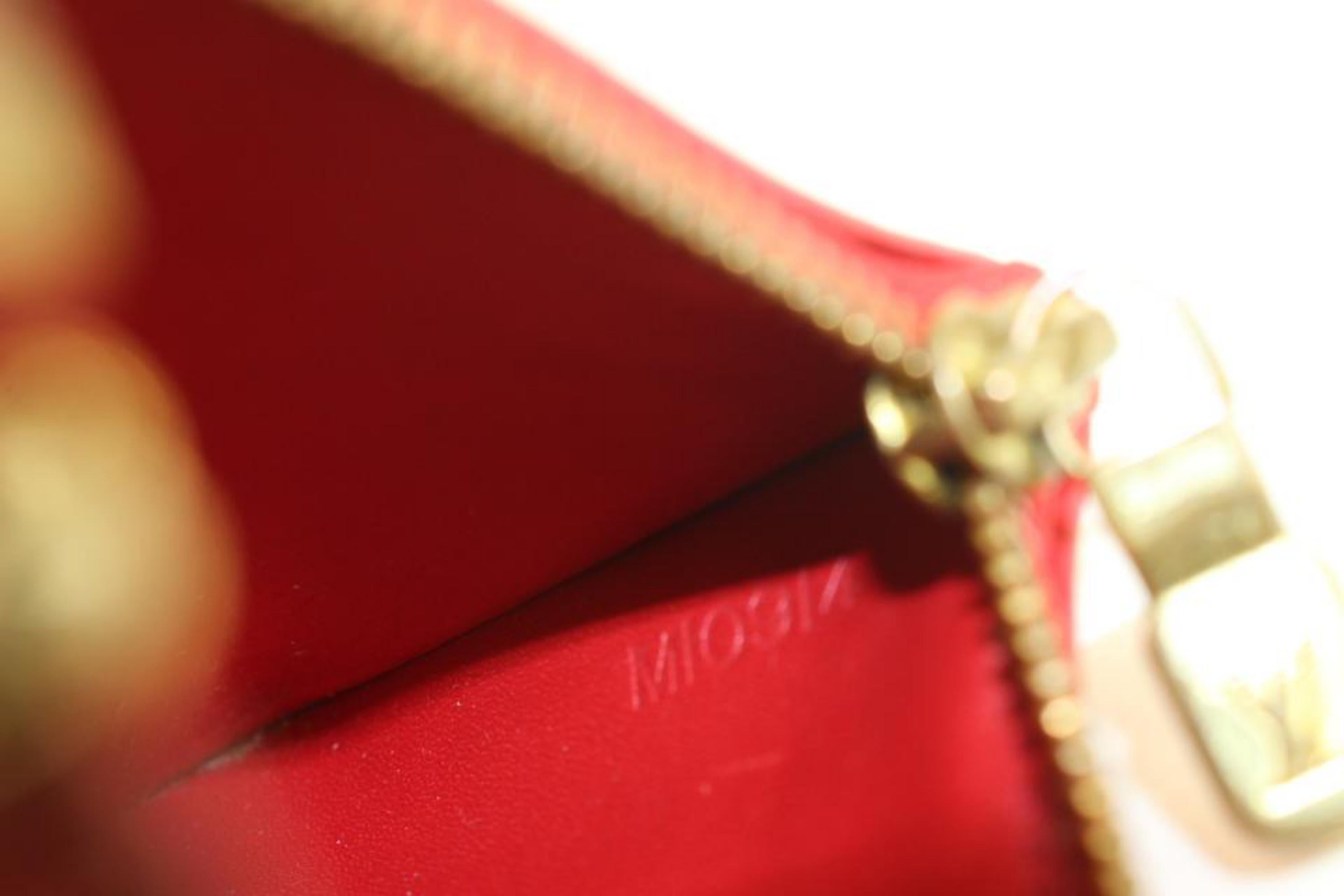 Louis Vuitton Red Epi Leather Key Pouch Pochette Cles 104lv33 For Sale 7