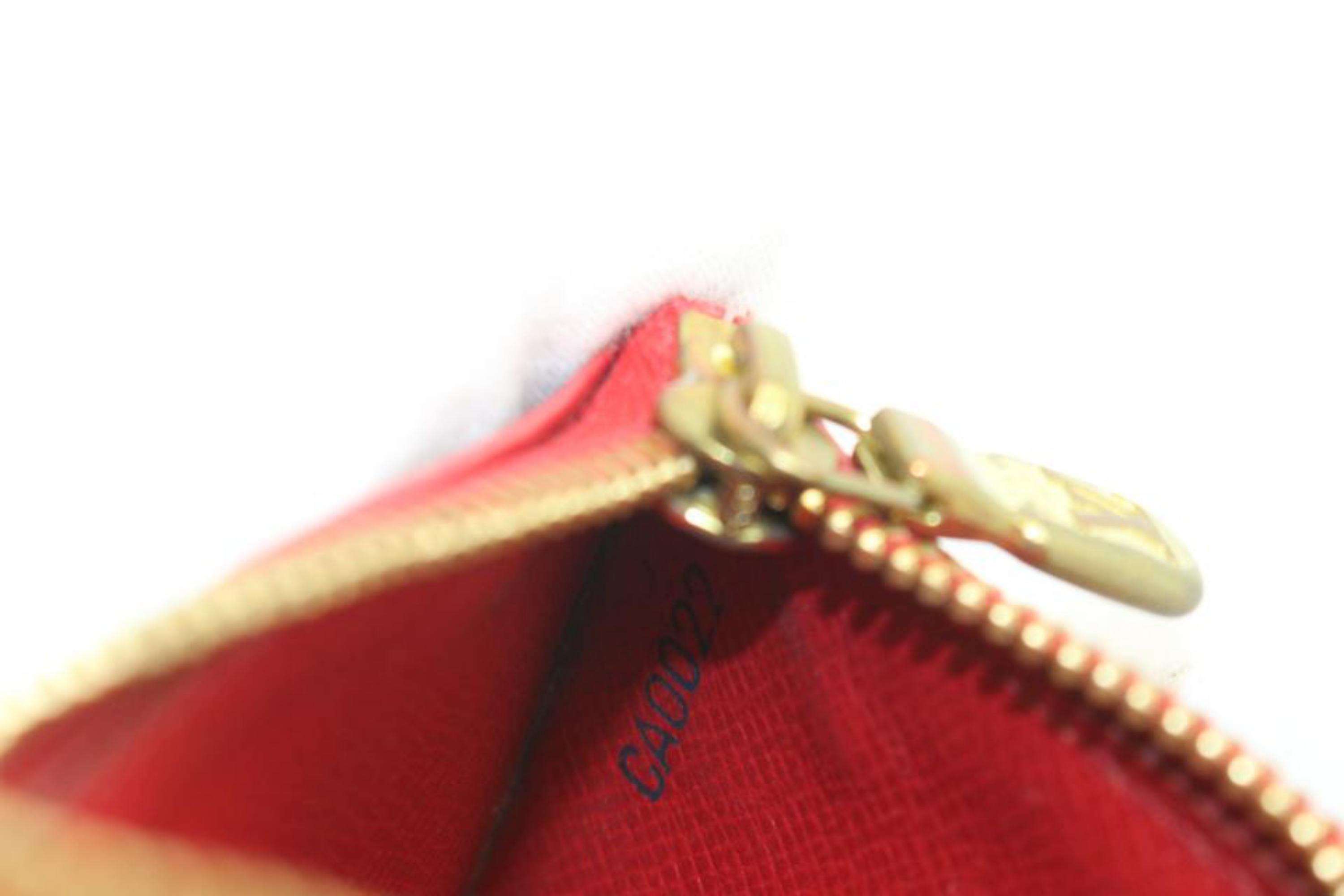 Louis Vuitton Red Epi Leather Key Pouch Pochette Cles Keychain 113lv29 For Sale 3