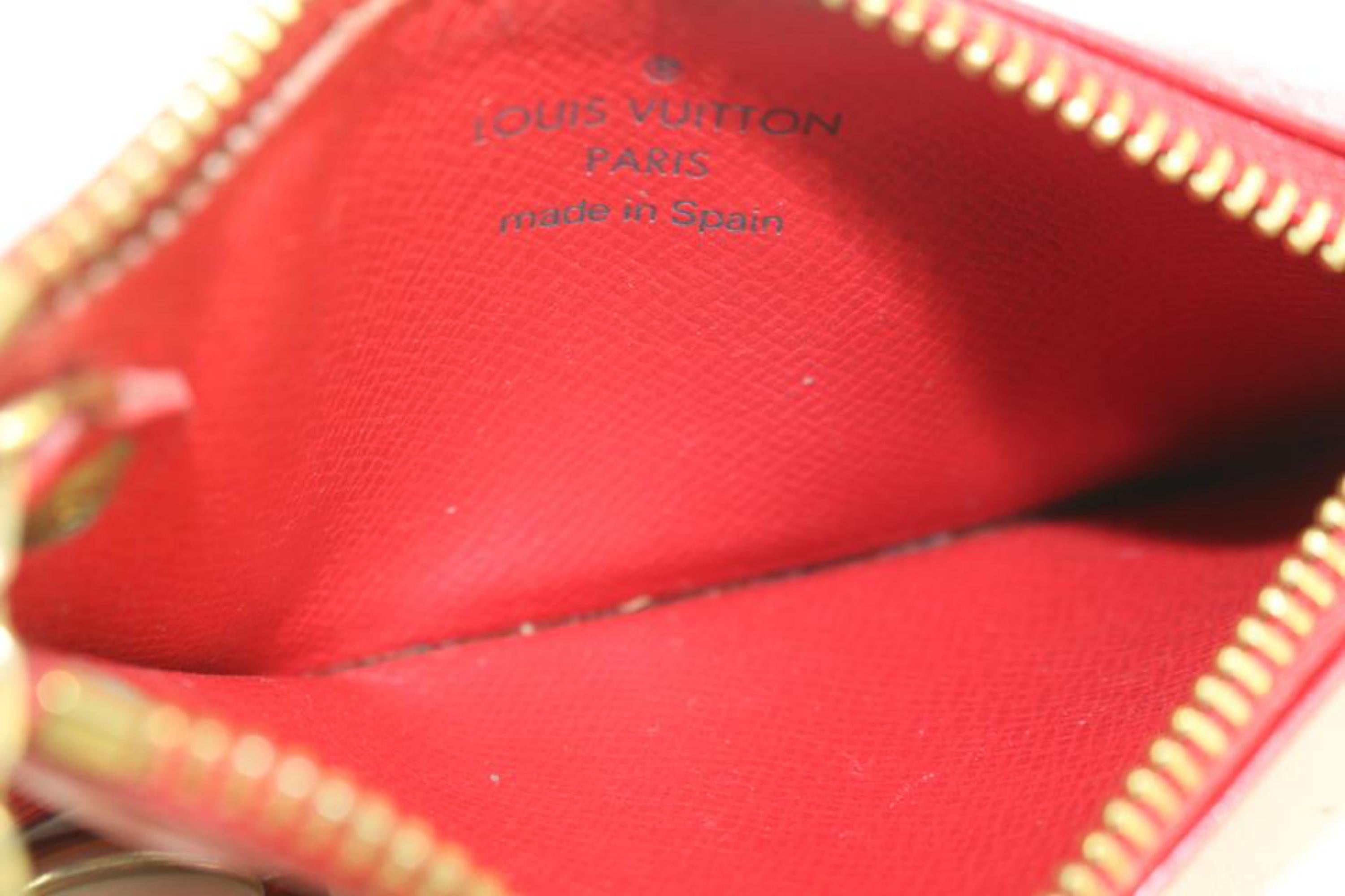 Louis Vuitton Red Epi Leather Key Pouch Pochette Cles Keychain 113lv29 For Sale 4
