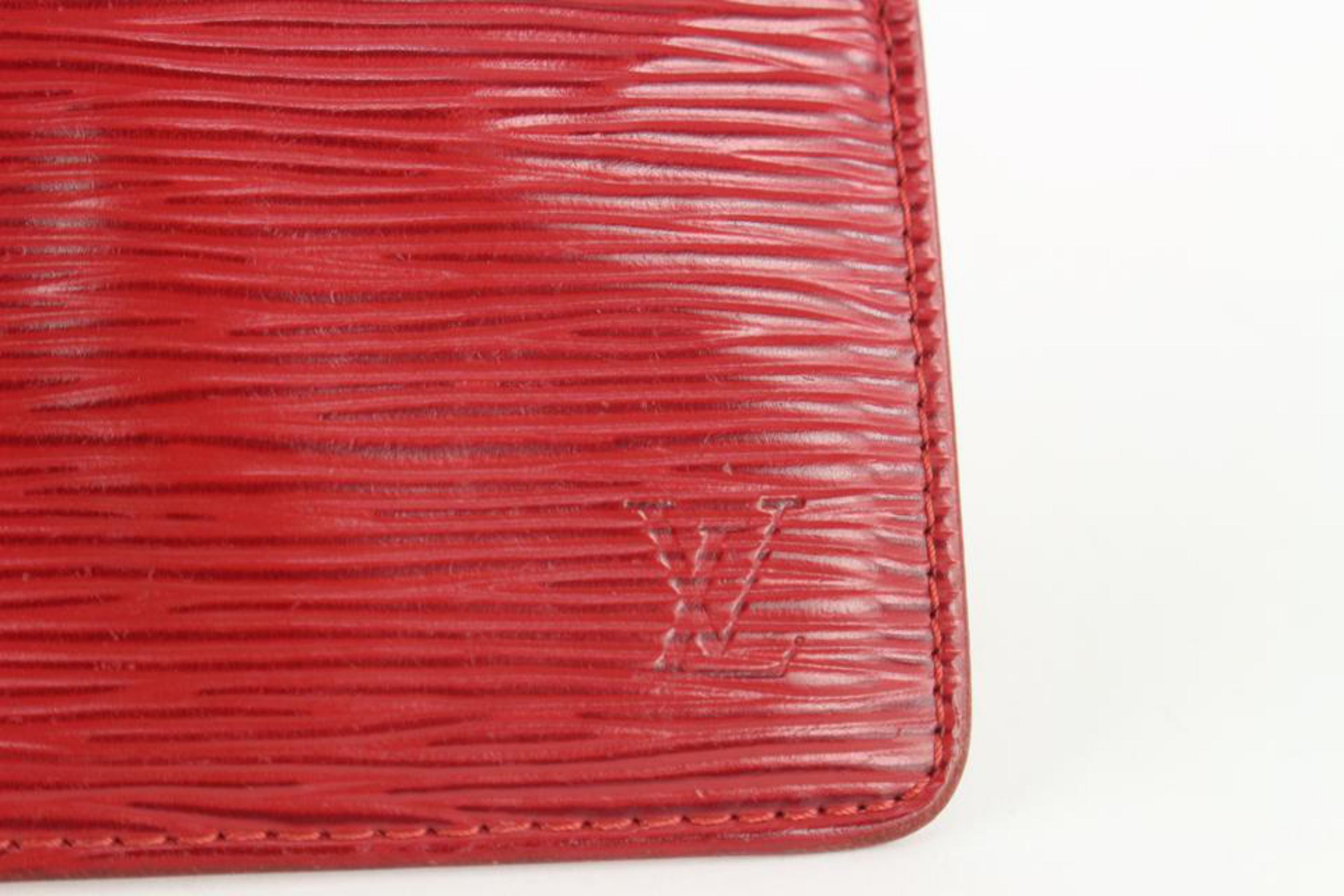 Louis Vuitton Castilian Red Epi Leather Accordion Coin Purse