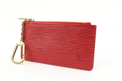 Louis Vuitton  Red Epi Leather Key Pouch Pochette Cles s210lv45