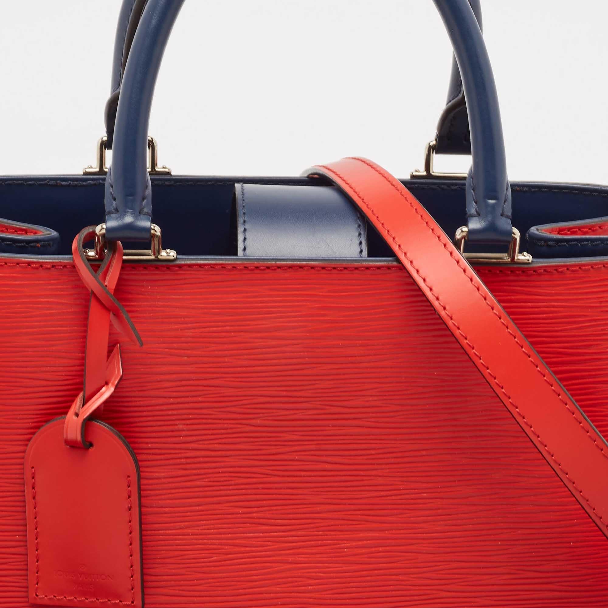 Louis Vuitton Red Epi Leather Kleber PM Bag For Sale 1