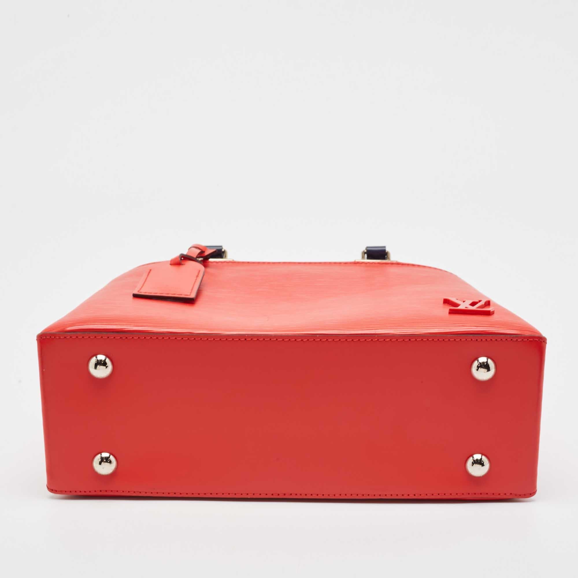 Louis Vuitton Red Epi Leather Kleber PM Bag For Sale 3