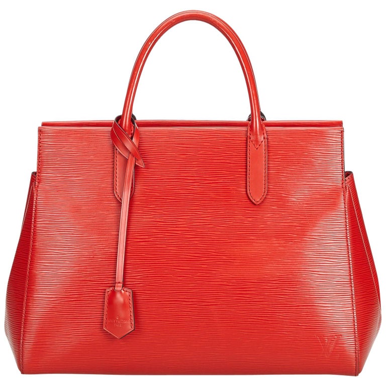 Louis Vuitton Red Epi Leather Leather Epi Marly MM France For Sale at 1stdibs