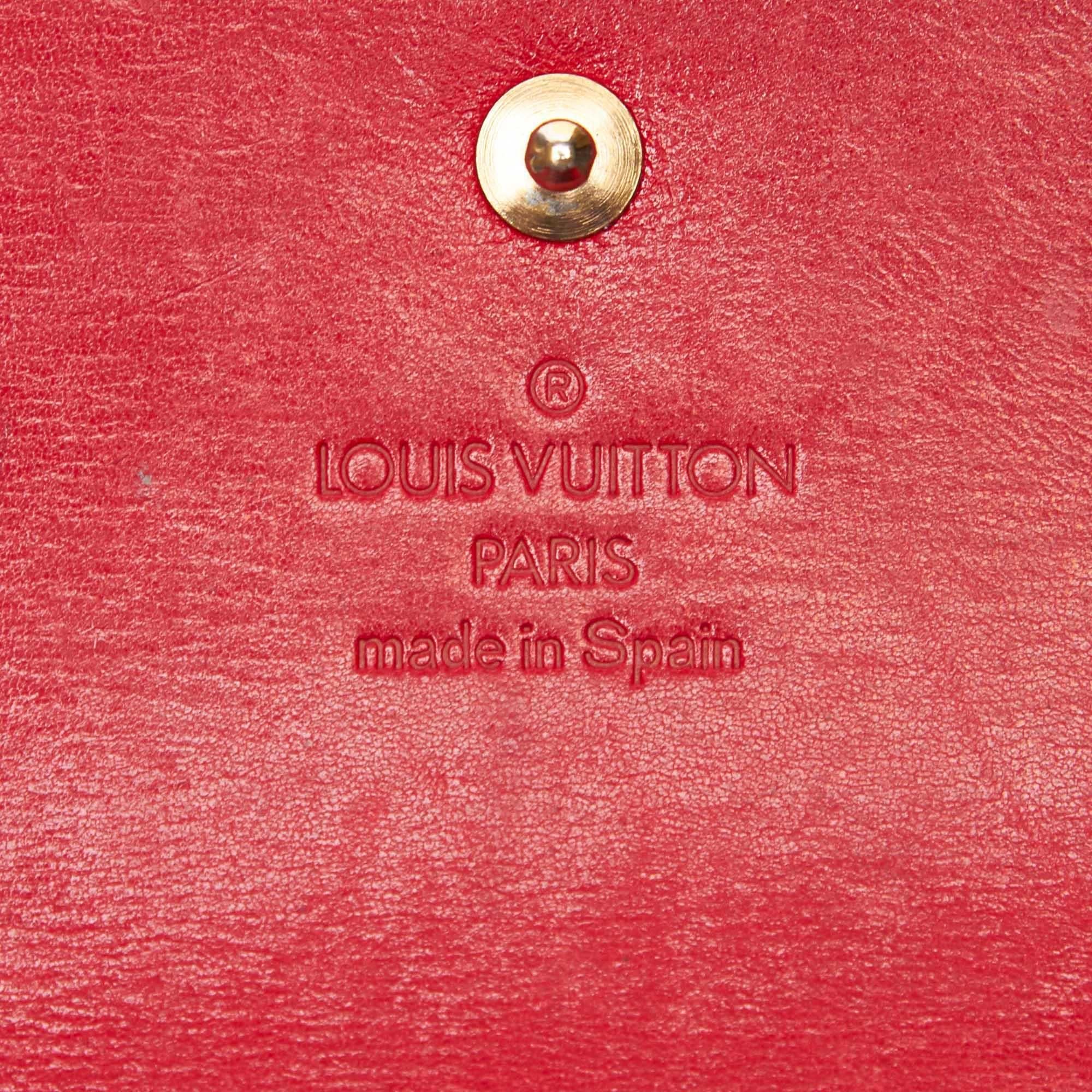 Louis Vuitton Red Epi Leather Leather Epi Porte Tresor International Spain For Sale 1