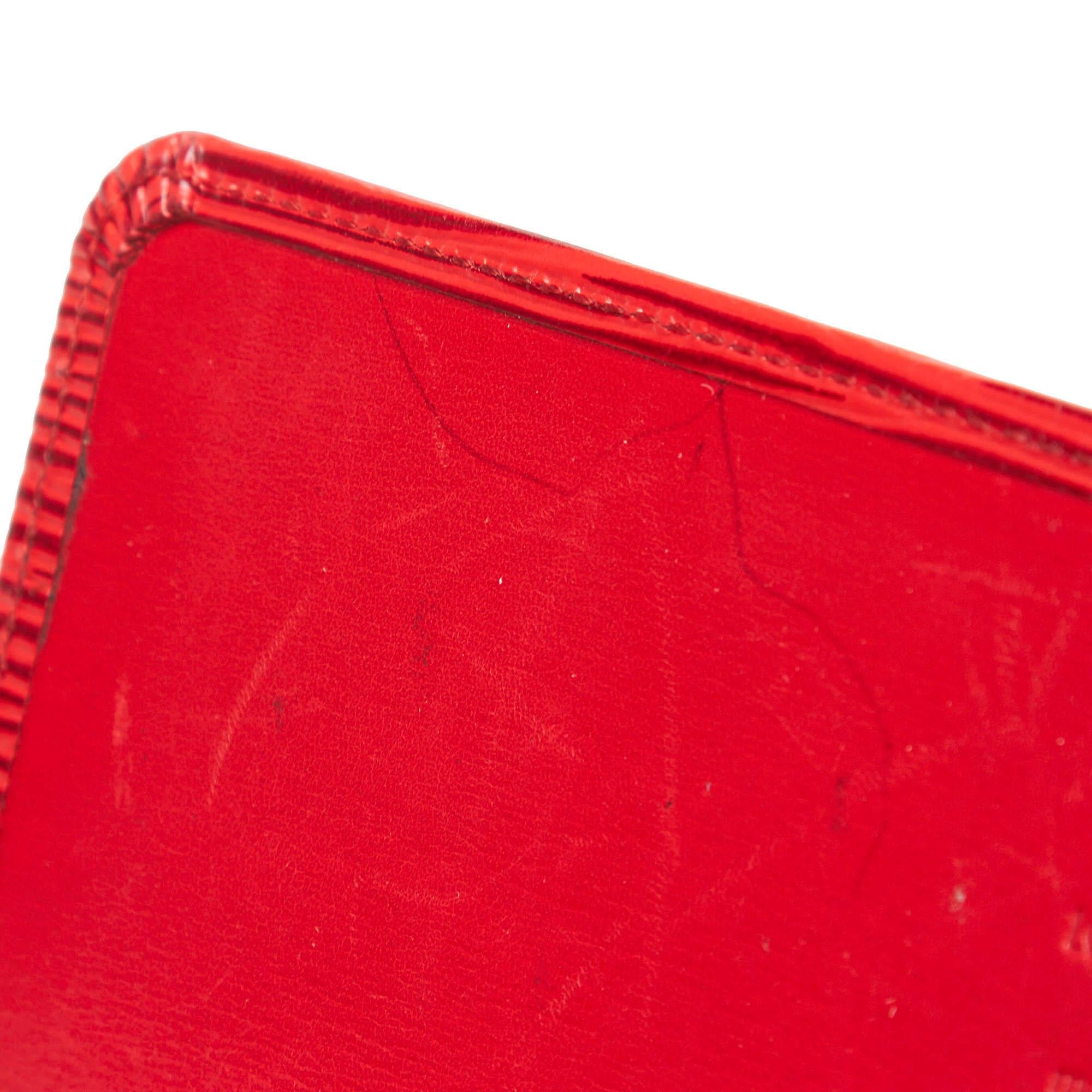 Louis Vuitton Red Epi Leather Leather Epi Porte Tresor International Spain For Sale 5