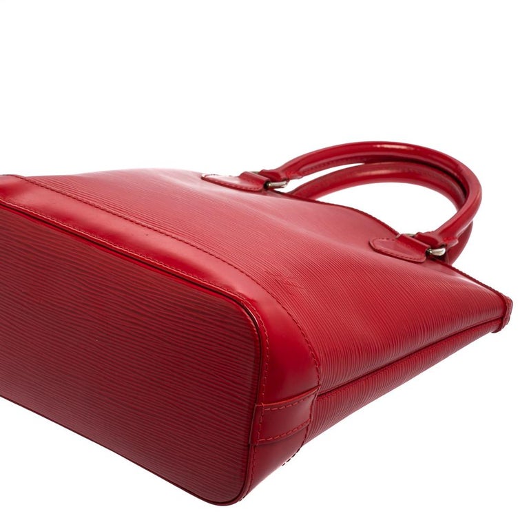 Louis Vuitton Red Epi Leather Lockit Vertical Bag 7
