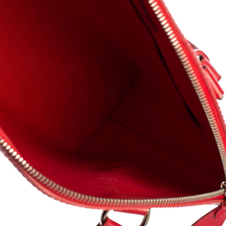 Louis Vuitton Red Epi Leather Lockit Vertical Bag 4