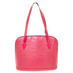 Louis Vuitton Red Epi Leather Lussac Shoulder Tote Bag