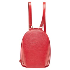 Used Louis Vuitton Red Epi Leather Mabillon Backpack
