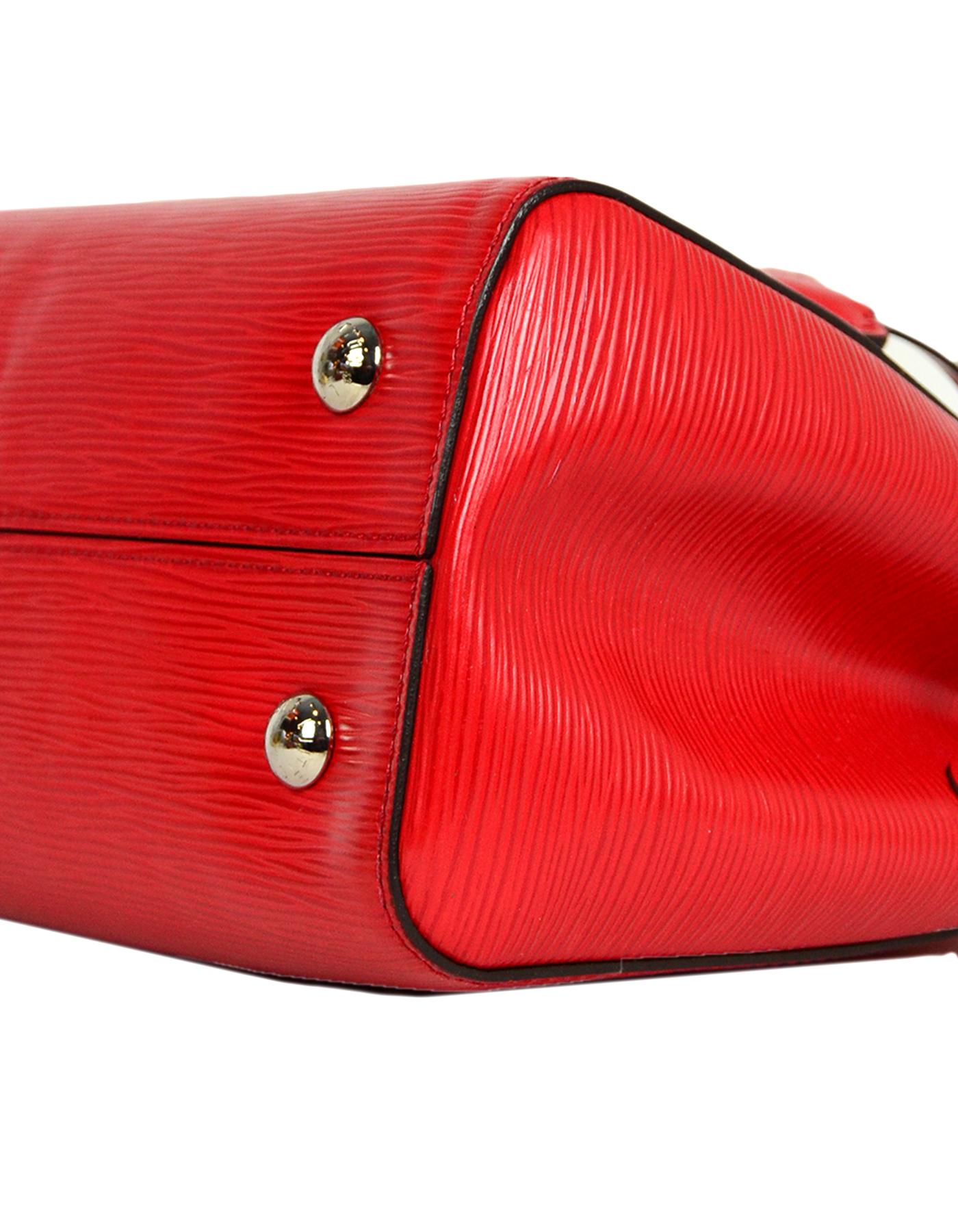 Louis Vuitton Red Epi Leather Marly BB Crossbody Bag In Excellent Condition In New York, NY