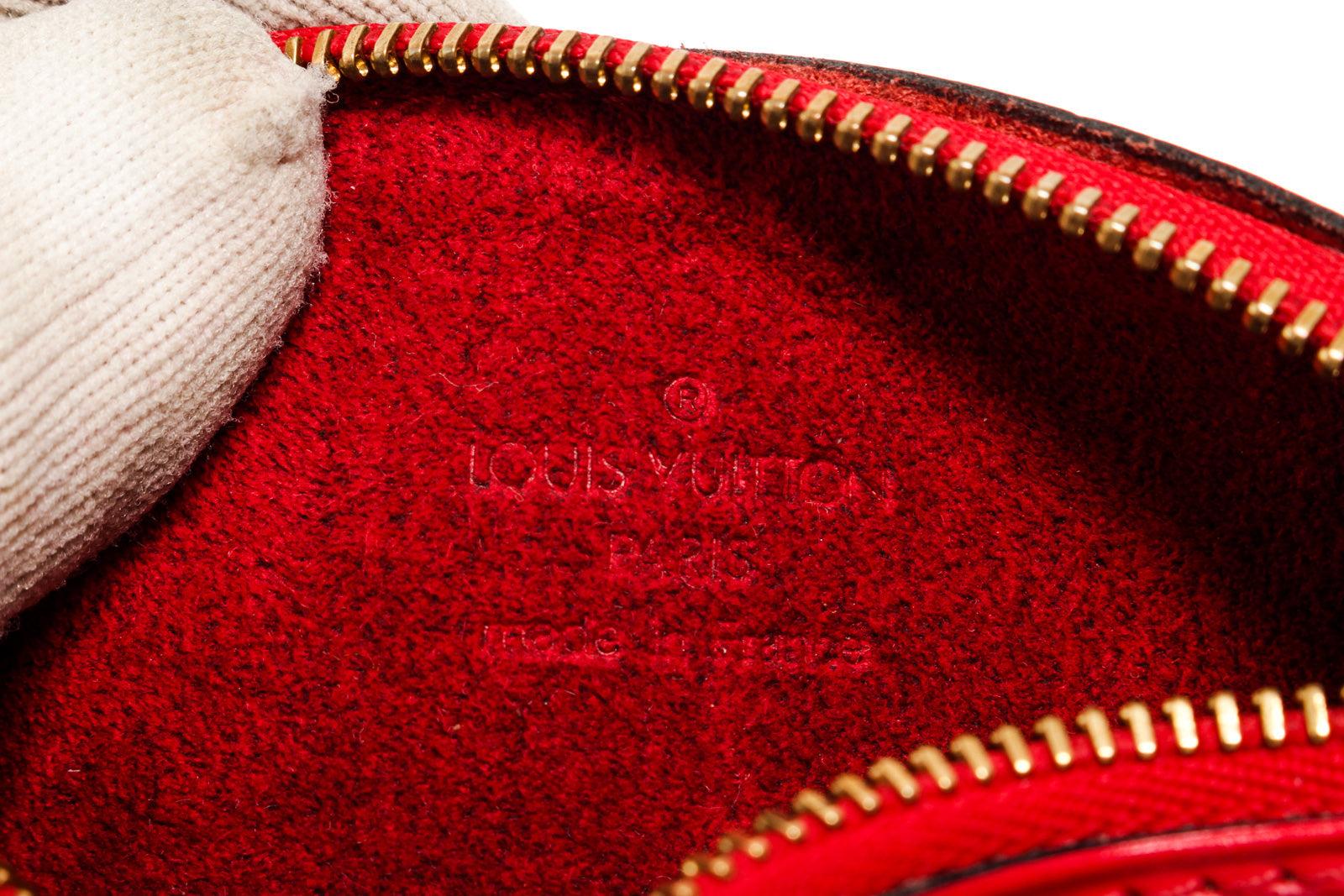 Women's Louis Vuitton Red Epi Leather Mini Papillon Shoulder Bag with epi leather  For Sale