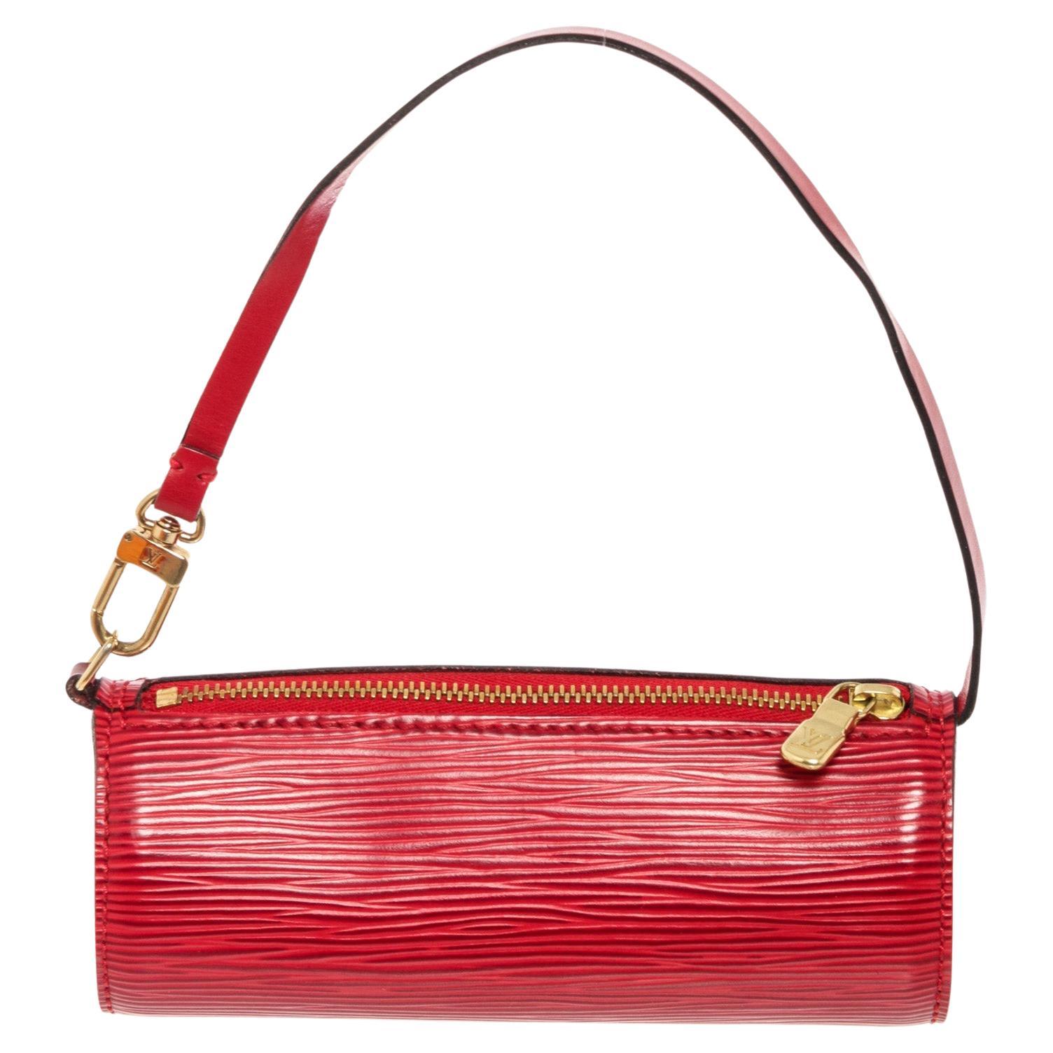 Louis Vuitton Red Epi Leather Mini Papillon Shoulder Bag with epi leather  For Sale