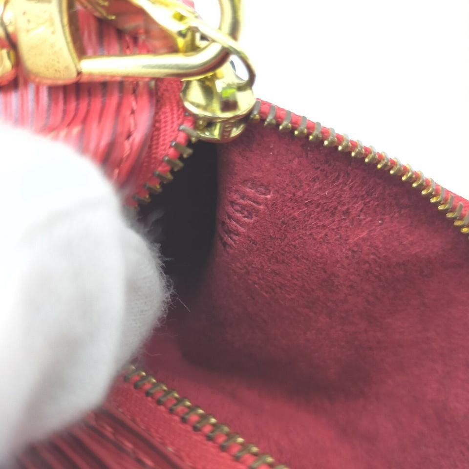 Women's Louis Vuitton Red Epi Leather Mini Soufflot 2way Papillon Wristlet Bag 862500