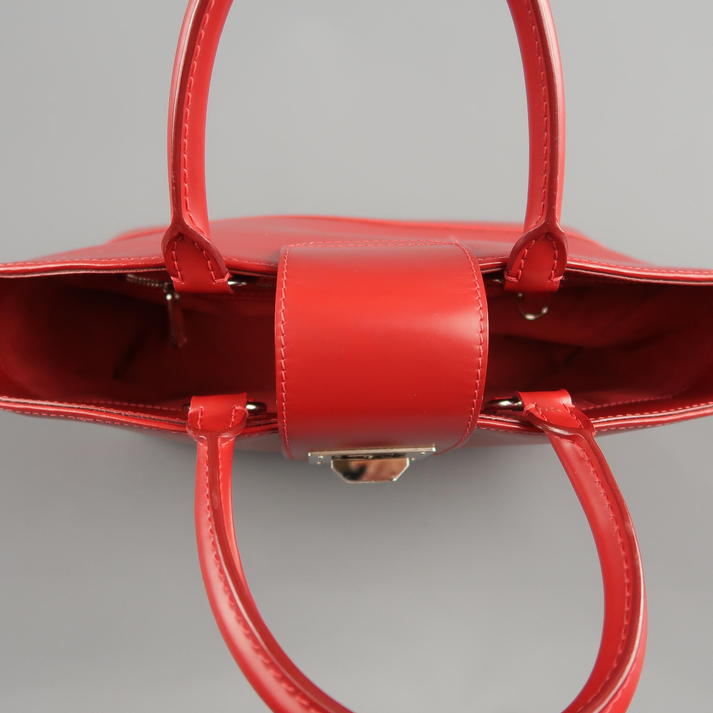 LOUIS VUITTON Red Epi Leather Mirabeau PM Carmine Tote Handbag 6