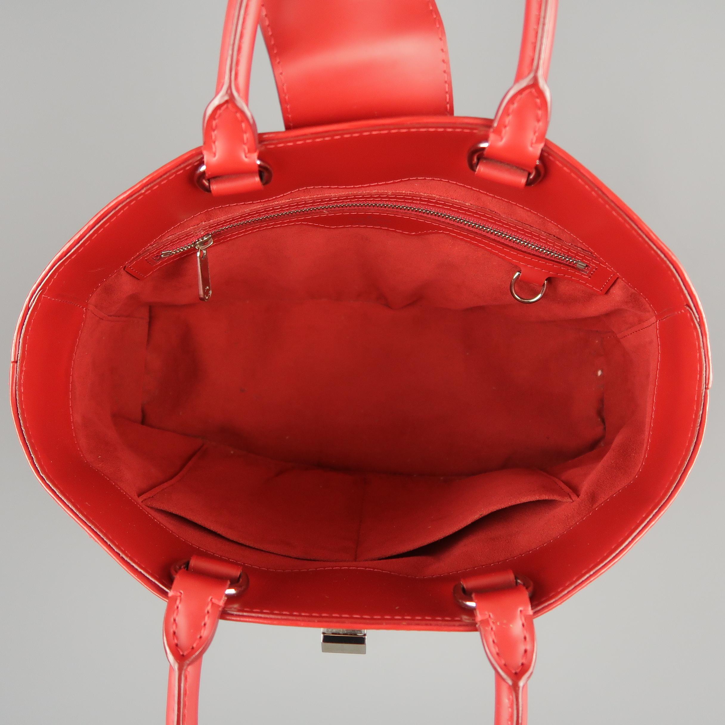 LOUIS VUITTON Red Epi Leather Mirabeau PM Carmine Tote Handbag 8