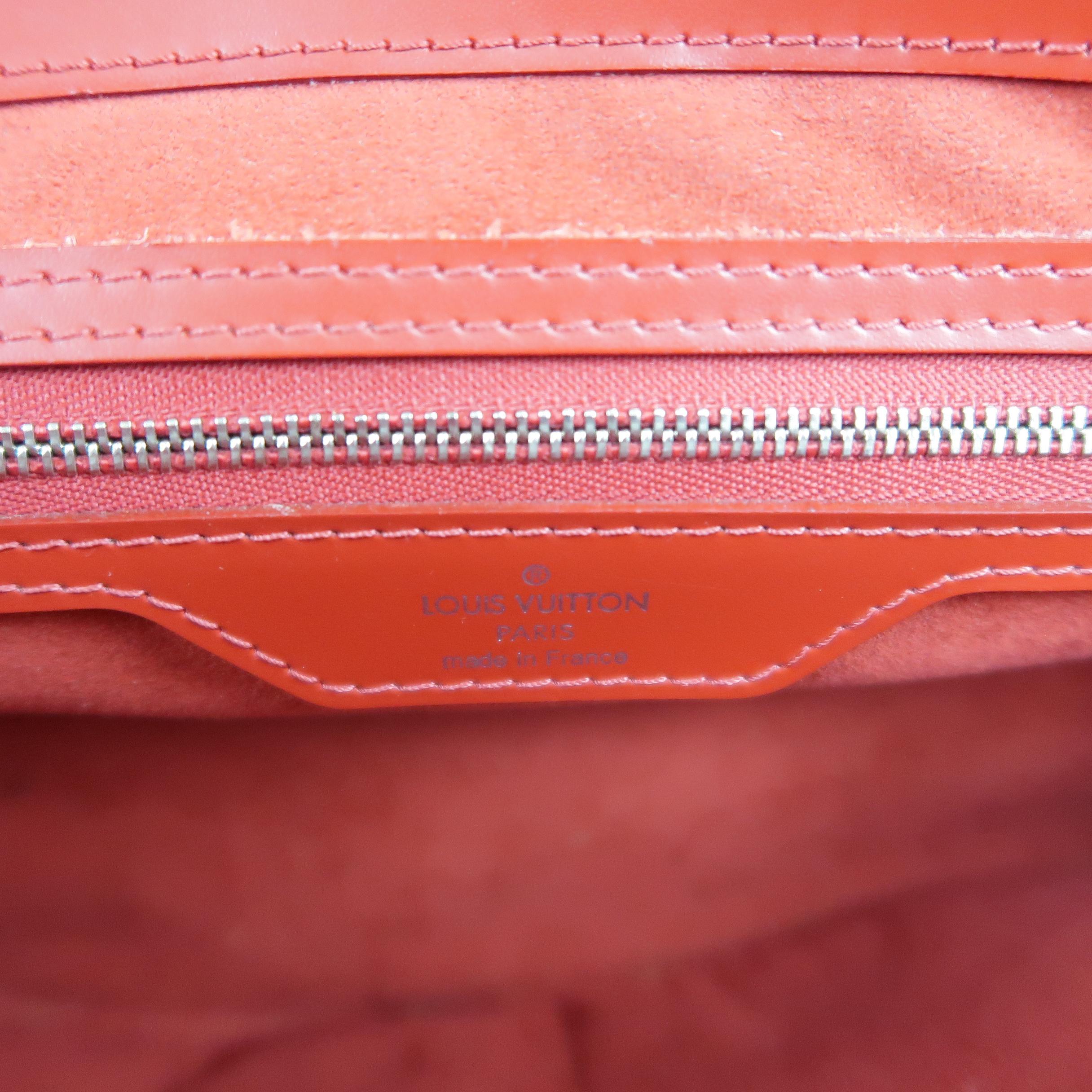 LOUIS VUITTON Red Epi Leather Mirabeau PM Carmine Tote Handbag 10