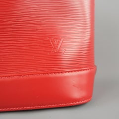 LOUIS VUITTON Red Epi Leather Mirabeau PM Carmine Tote Handbag