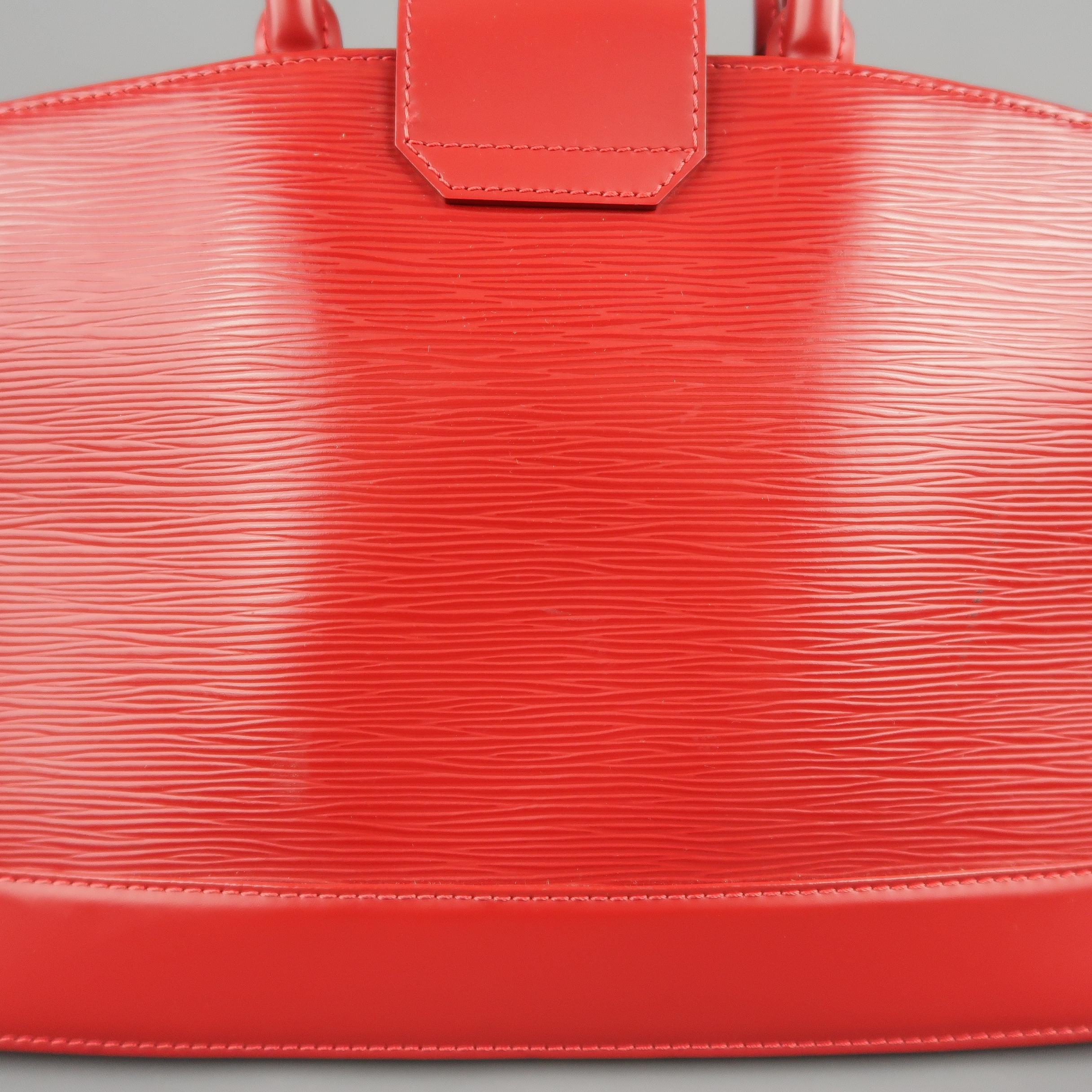 LOUIS VUITTON Red Epi Leather Mirabeau PM Carmine Tote Handbag 2