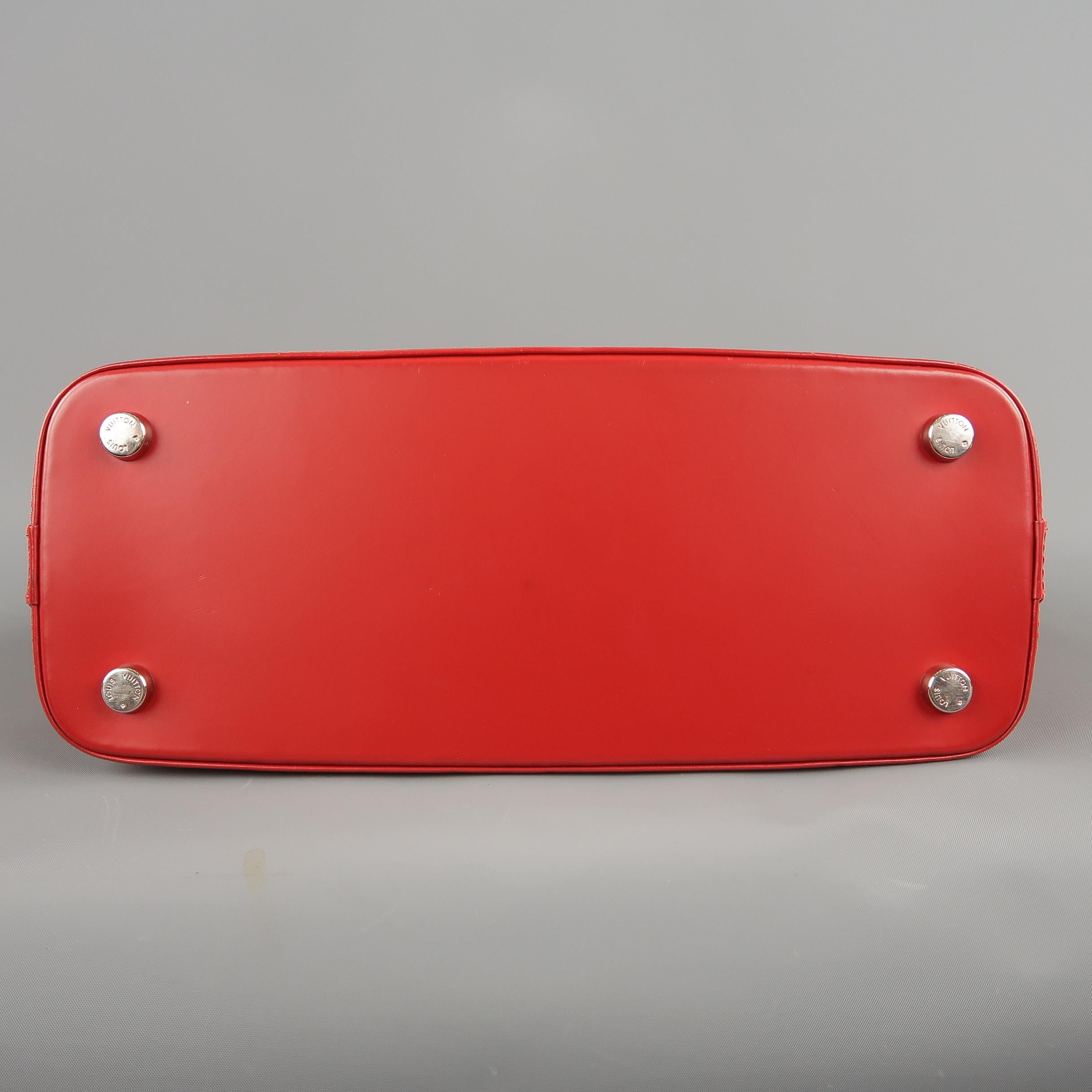 LOUIS VUITTON Red Epi Leather Mirabeau PM Carmine Tote Handbag 4