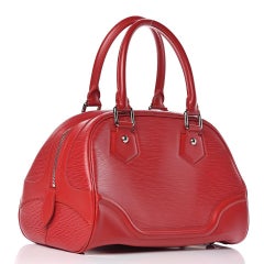 Louis Vuitton Red Epi Leather  Montaigne PM Bowler Speedy  858093