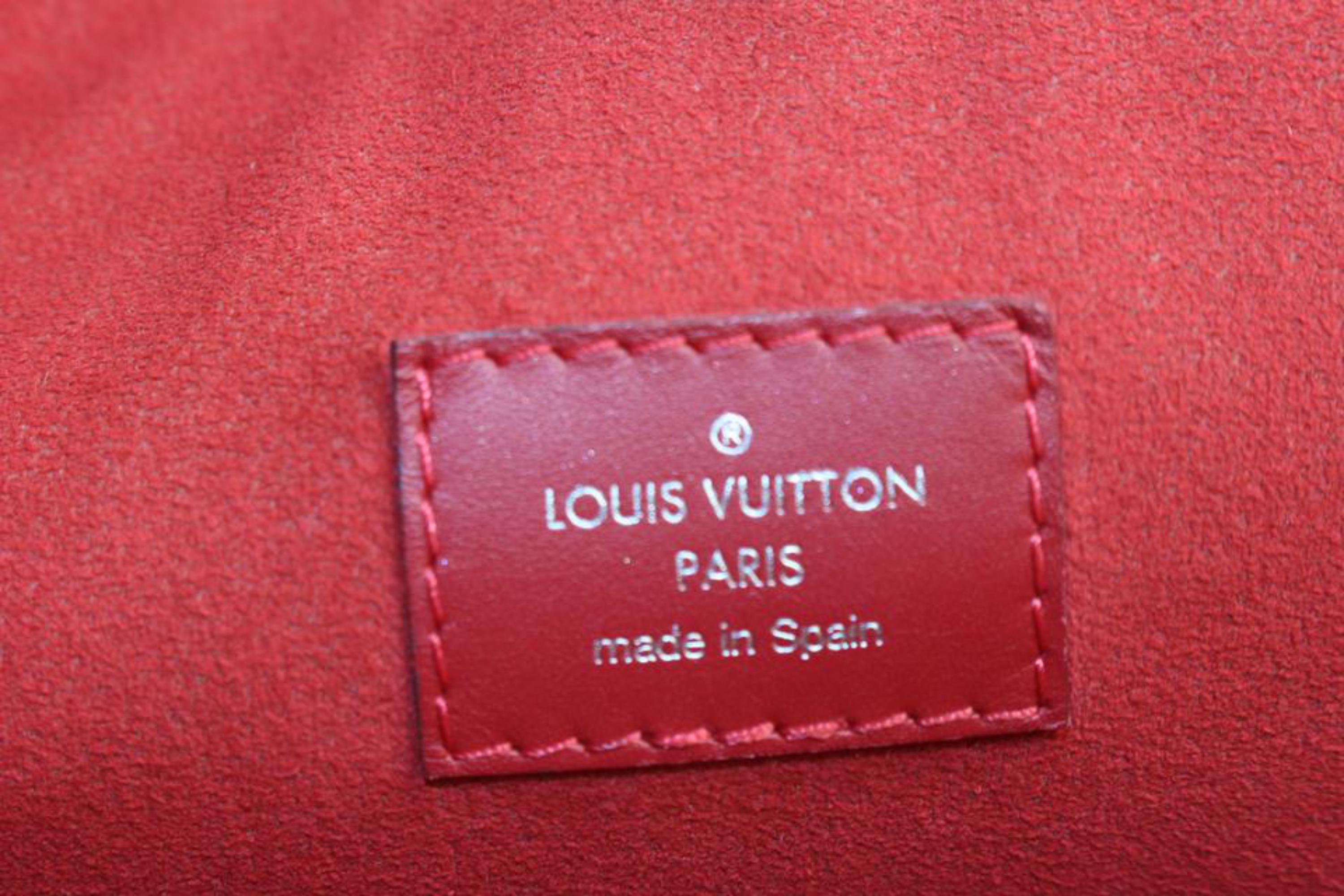 Louis Vuitton Epi Cuir Rouge Fourre-tout Neverfull MM 121lv49 Bon état - En vente à Dix hills, NY