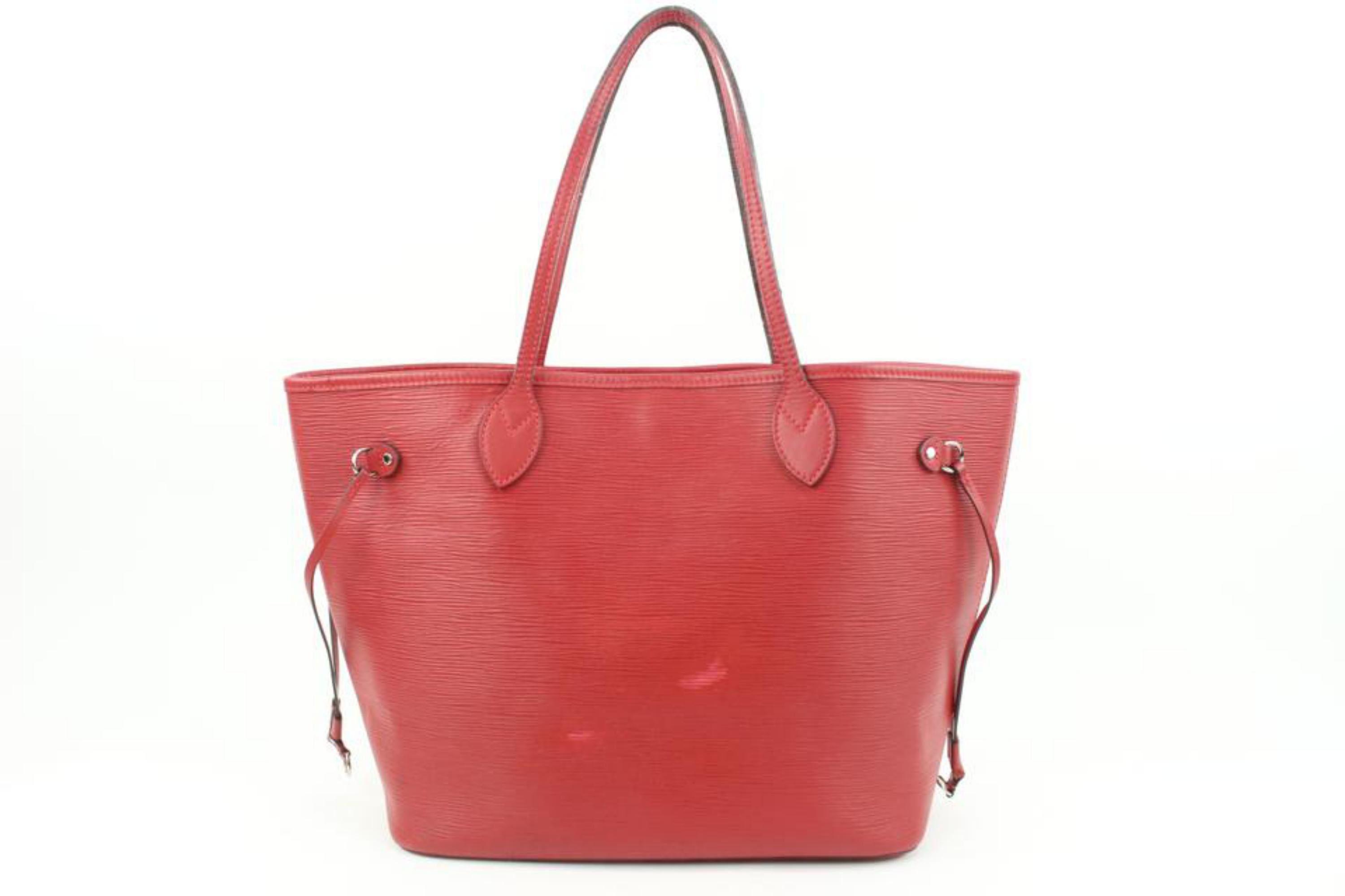 Louis Vuitton Red Epi Leather Neverfull MM Tote Bag 121lv49 For Sale 2