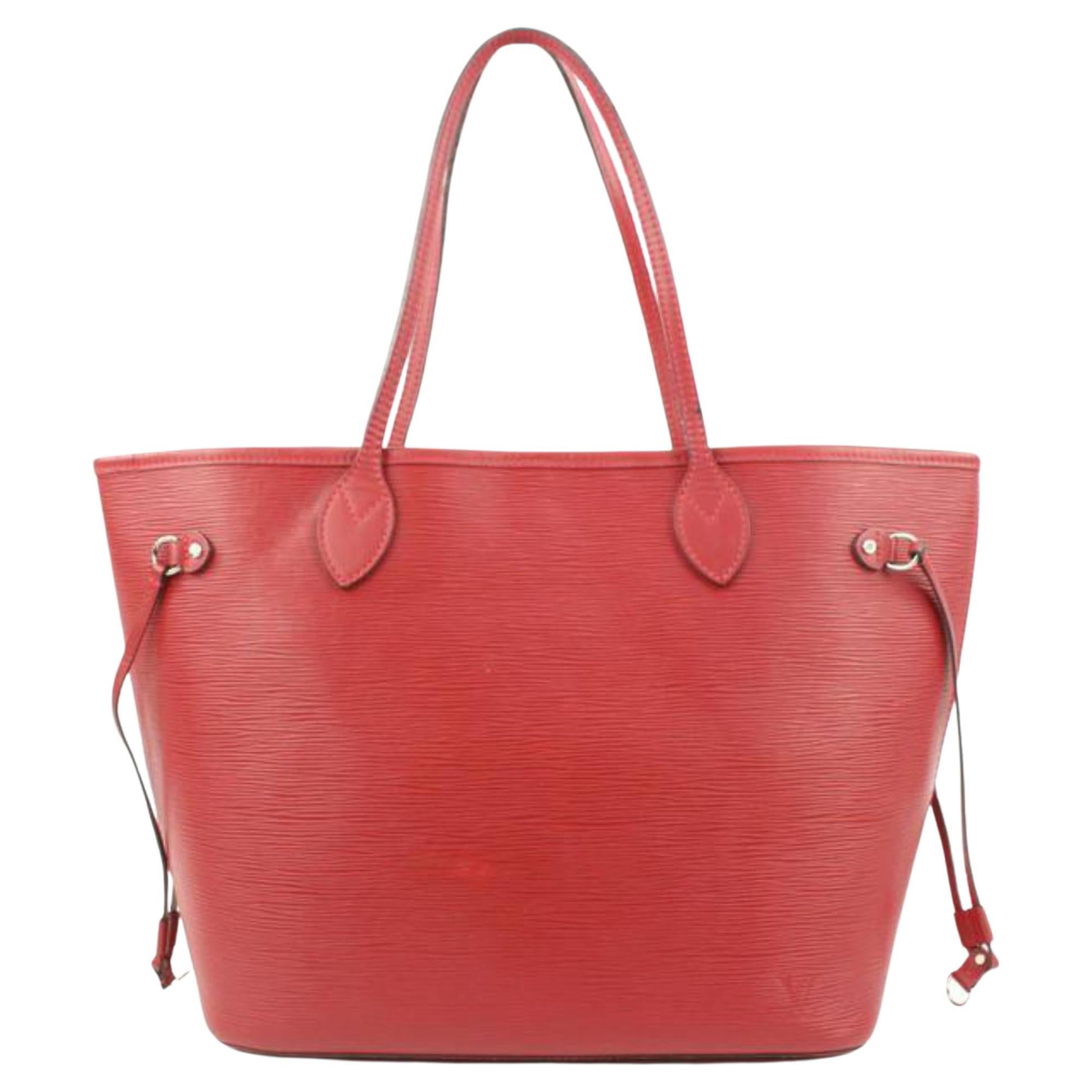 Louis Vuitton Red Leather Bag - 76 For Sale on 1stDibs