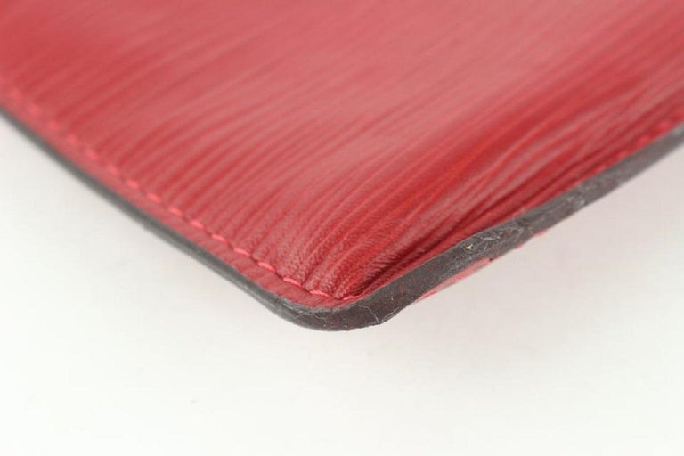Louis Vuitton Red Epi Leather Neverfull Pochette Wristlet Pouch Bag 271lvs512 For Sale 7