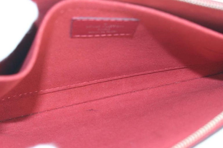 Women's Louis Vuitton Red Epi Leather Neverfull Pochette Wristlet Pouch Bag 271lvs512 For Sale