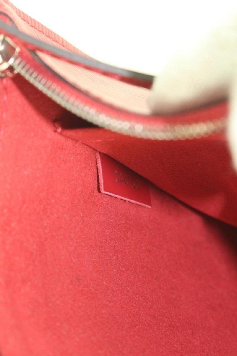 Louis Vuitton Red Epi Leather Neverfull Pochette Wristlet Pouch Bag 271lvs512 For Sale 1