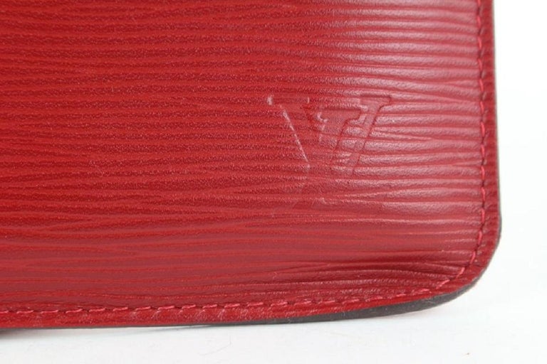 Louis Vuitton Red Epi Leather Neverfull Pochette Wristlet Pouch Bag 271lvs512 For Sale 3