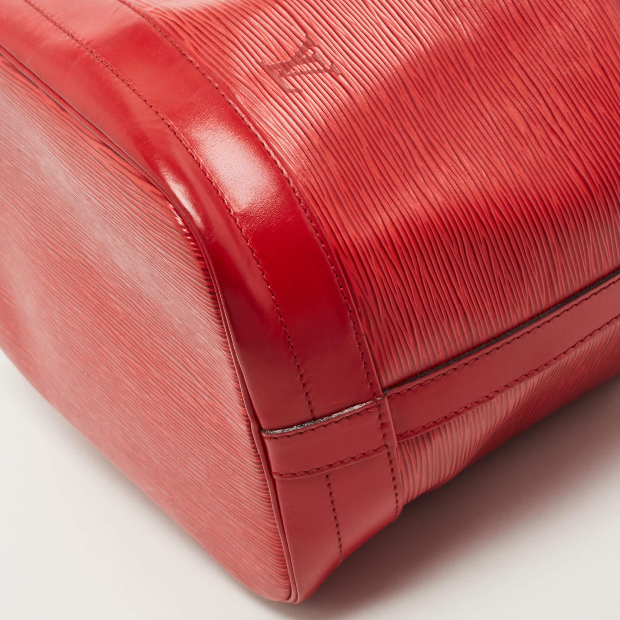 Louis Vuitton Red Epi Leather Noe Bag 9