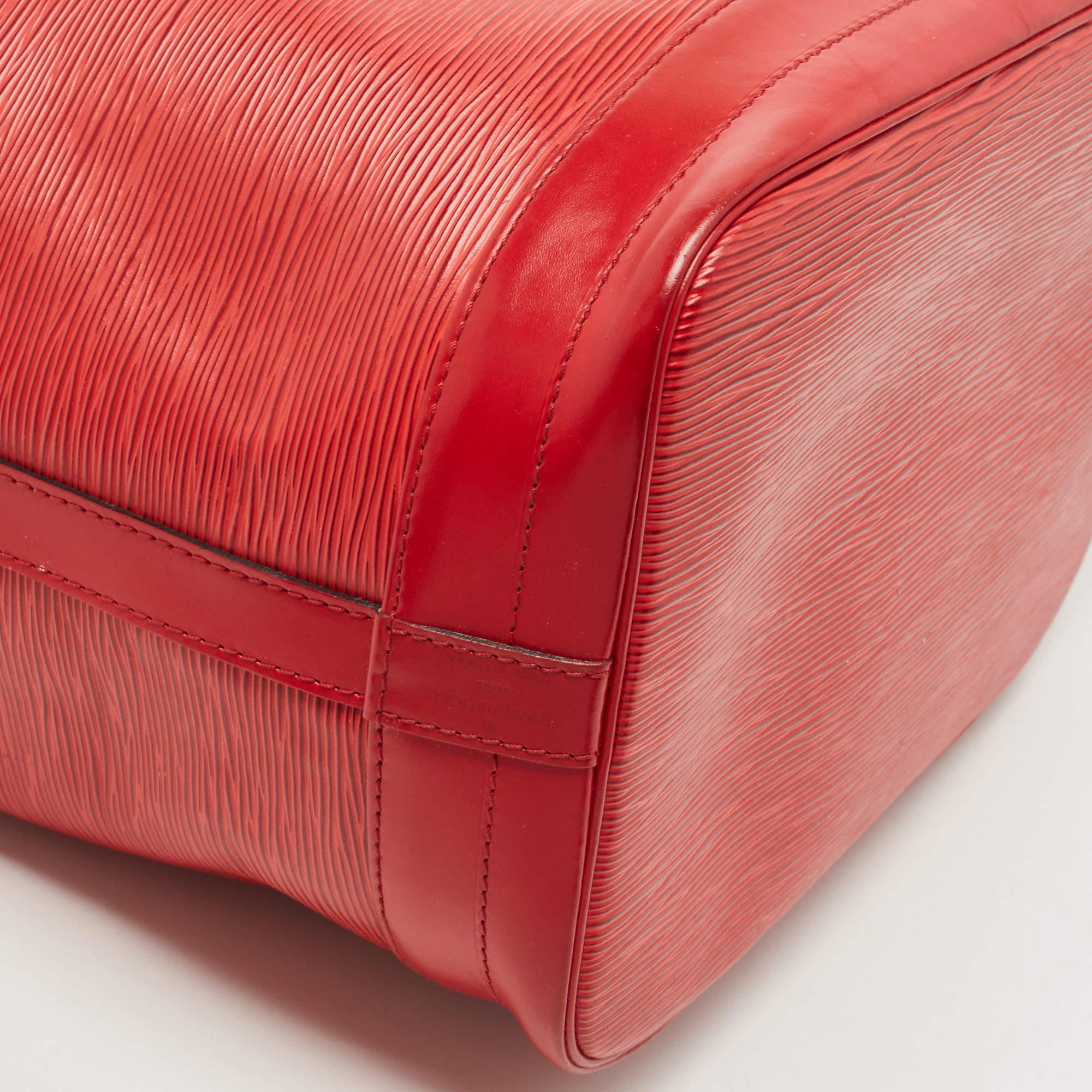 Louis Vuitton Red Epi Leather Noe Bag 10