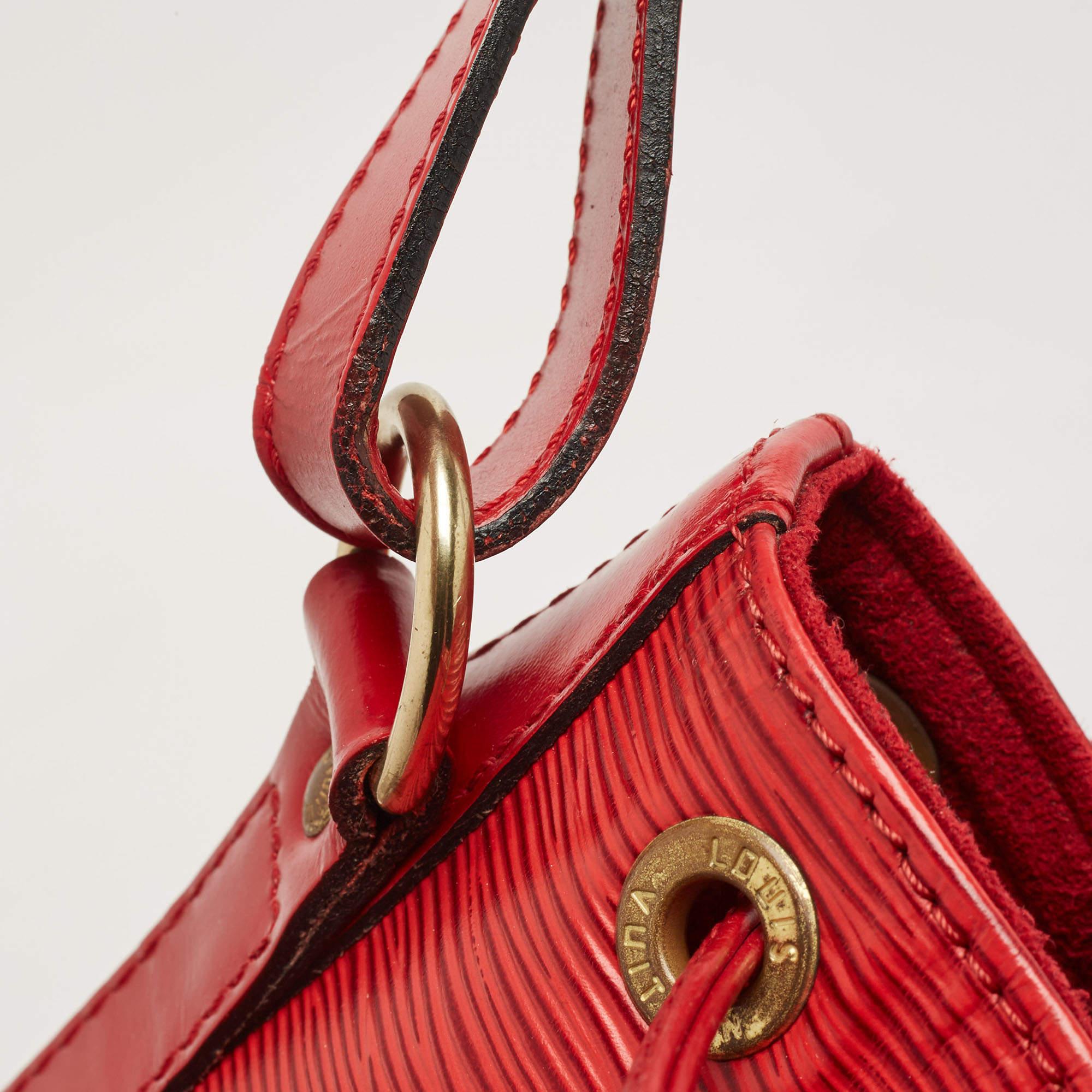 Louis Vuitton Red Epi Leather Noe Bag 3