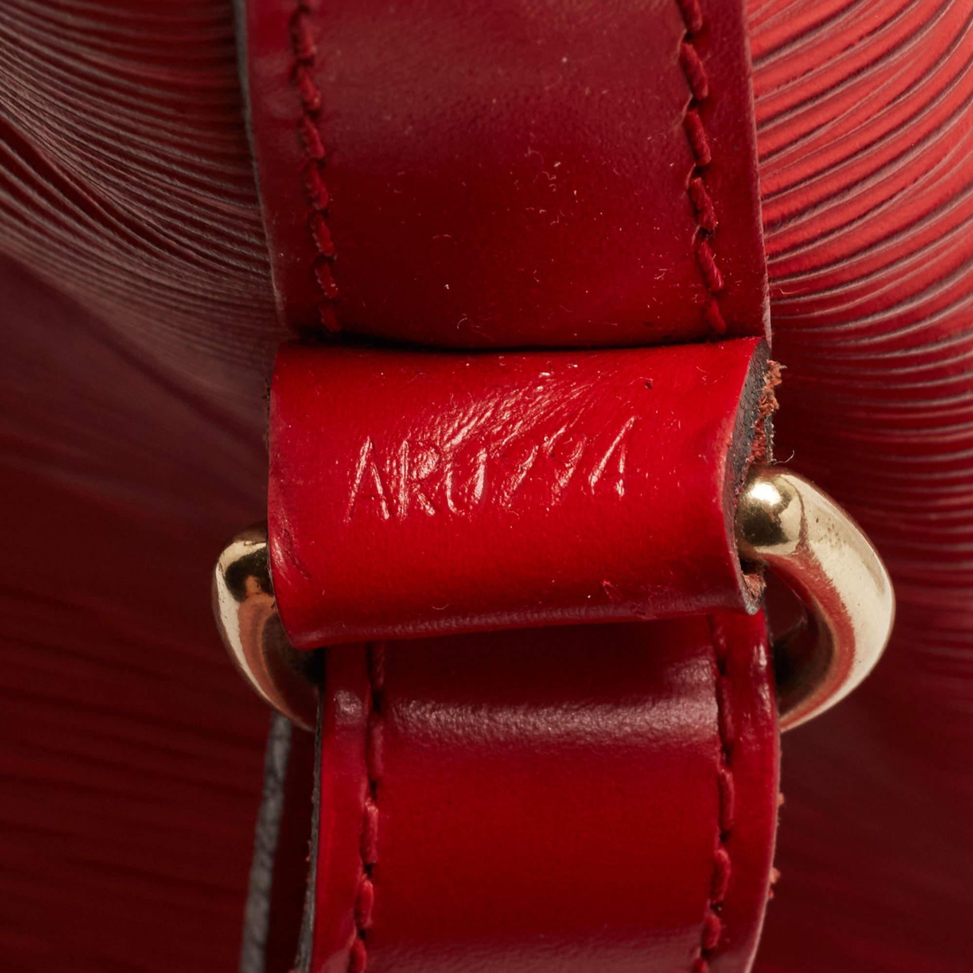 Louis Vuitton Red Epi Leather Noe Bag 5
