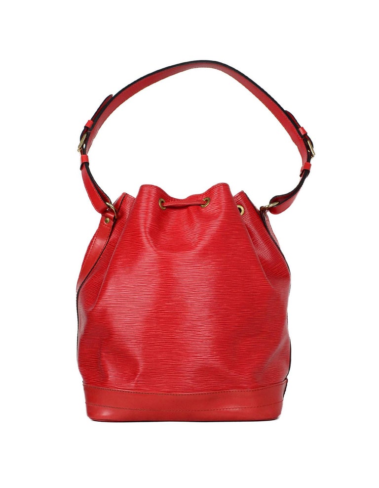 Louis Vuitton Red Epi Leather Noe GM Bucket Bag For Sale at 1stdibs