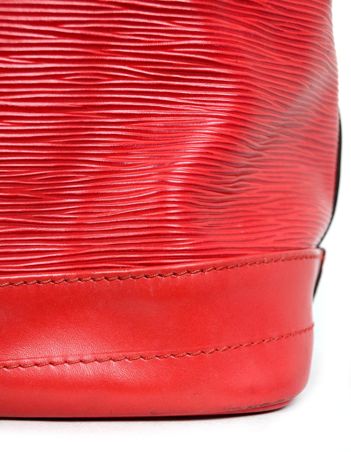 Louis Vuitton Red Epi Leather Noe GM Bucket Bag 1