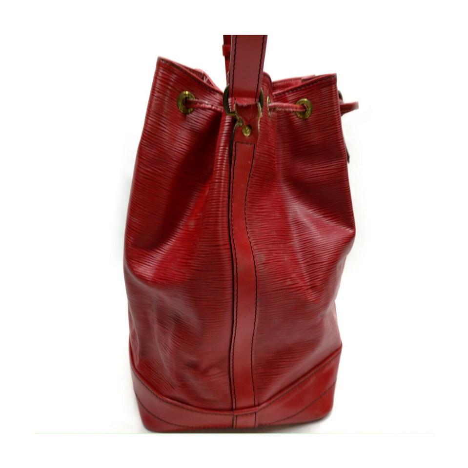 Louis Vuitton Red Epi Leather Noe GM Drawstring Bucket hobo Bag 863261 5