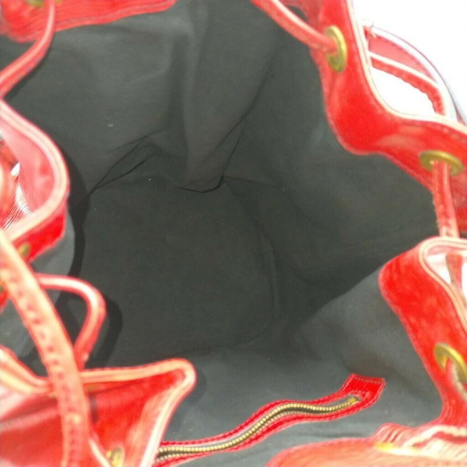 lv red bucket bag