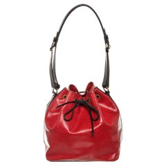 Louis Vuitton Red Epi Leather Noe PM Bucket Bag