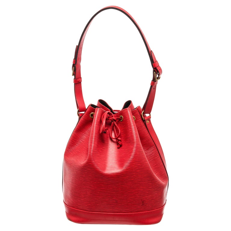 Louis Vuitton Red Epi Leather Noe Shoulder Bag For Sale at 1stDibs