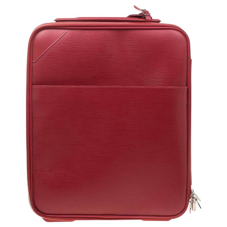 Louis Vuitton Red Epi Leather Pegase 45 Business Luggage