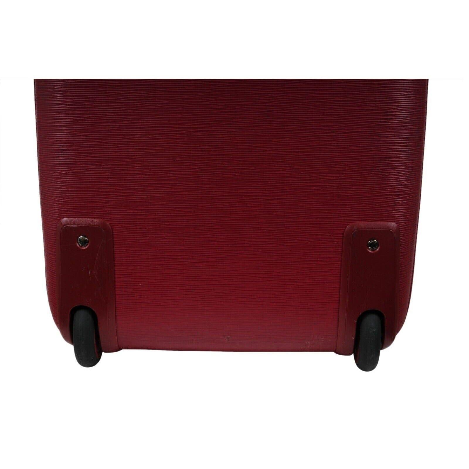 Louis Vuitton Pegase 50 Cuir Epi Rouge Valise Valise Trolley Bagage Carry On en vente 7