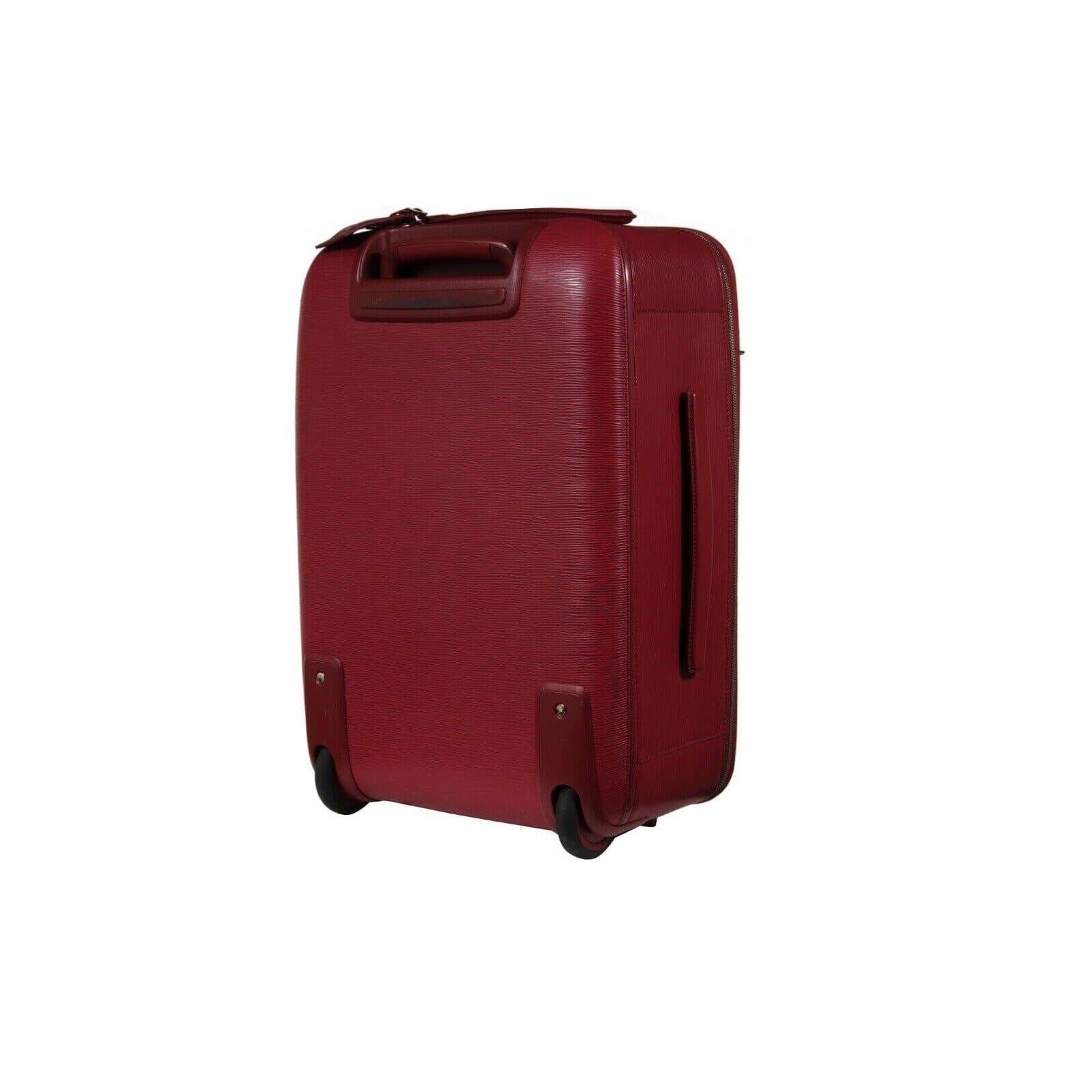 Louis Vuitton Pegase 50 Cuir Epi Rouge Valise Valise Trolley Bagage Carry On en vente 9