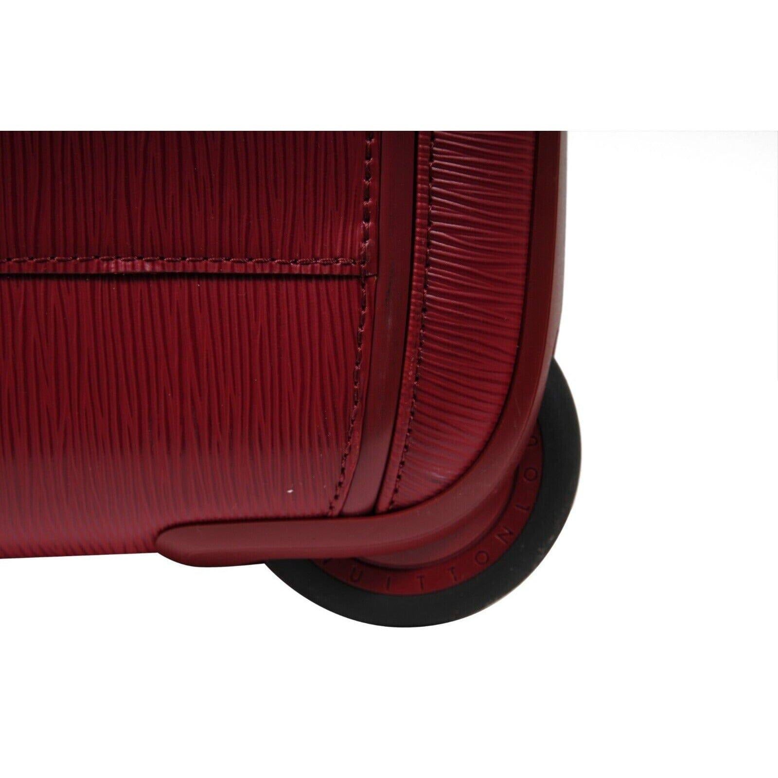 Louis Vuitton Pegase 50 Cuir Epi Rouge Valise Valise Trolley Bagage Carry On en vente 4