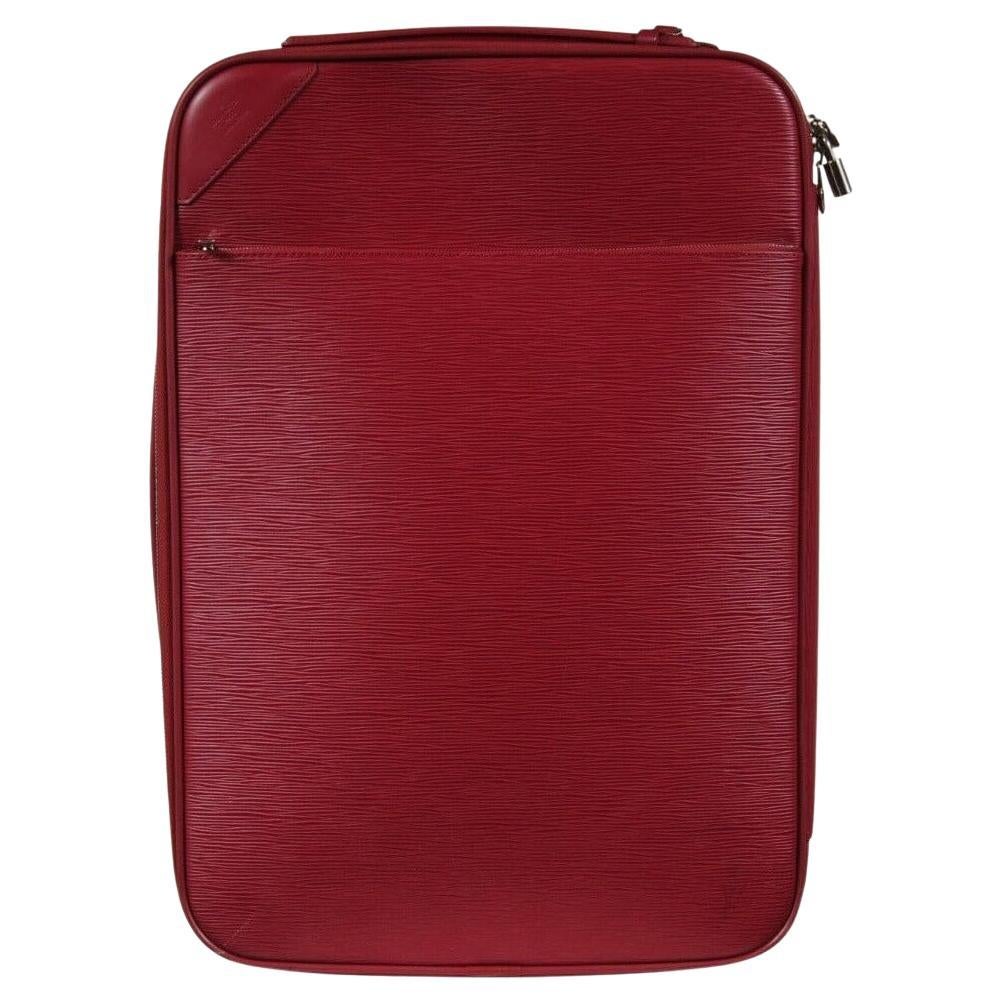 Louis Vuitton Pegase 50 Cuir Epi Rouge Valise Valise Trolley Bagage Carry On en vente
